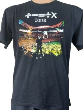 Ed Sheeran Men's Black Mathematics World Tour Short-Sleeve Graphic T-Shirt Sz XL